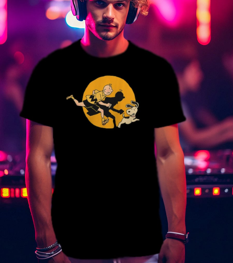 Charlie Brown And Snoopy Adventure Inspired By Tintin T-Shirt