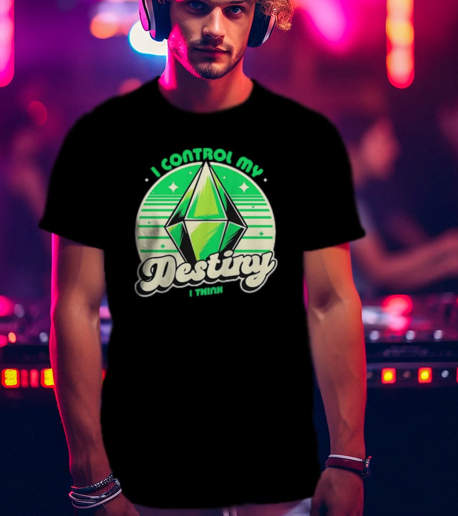 I Control My Destiny I Think Green Diamond With Stars T-Shirt