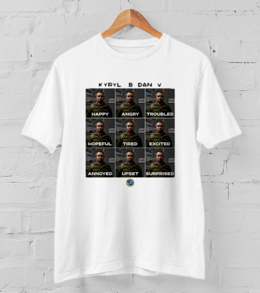 KYRYLO BUDANOV Happy Angry Troubled Hopeful Tired Excited Annoyed Upset Surprised Emotions T-Shirt