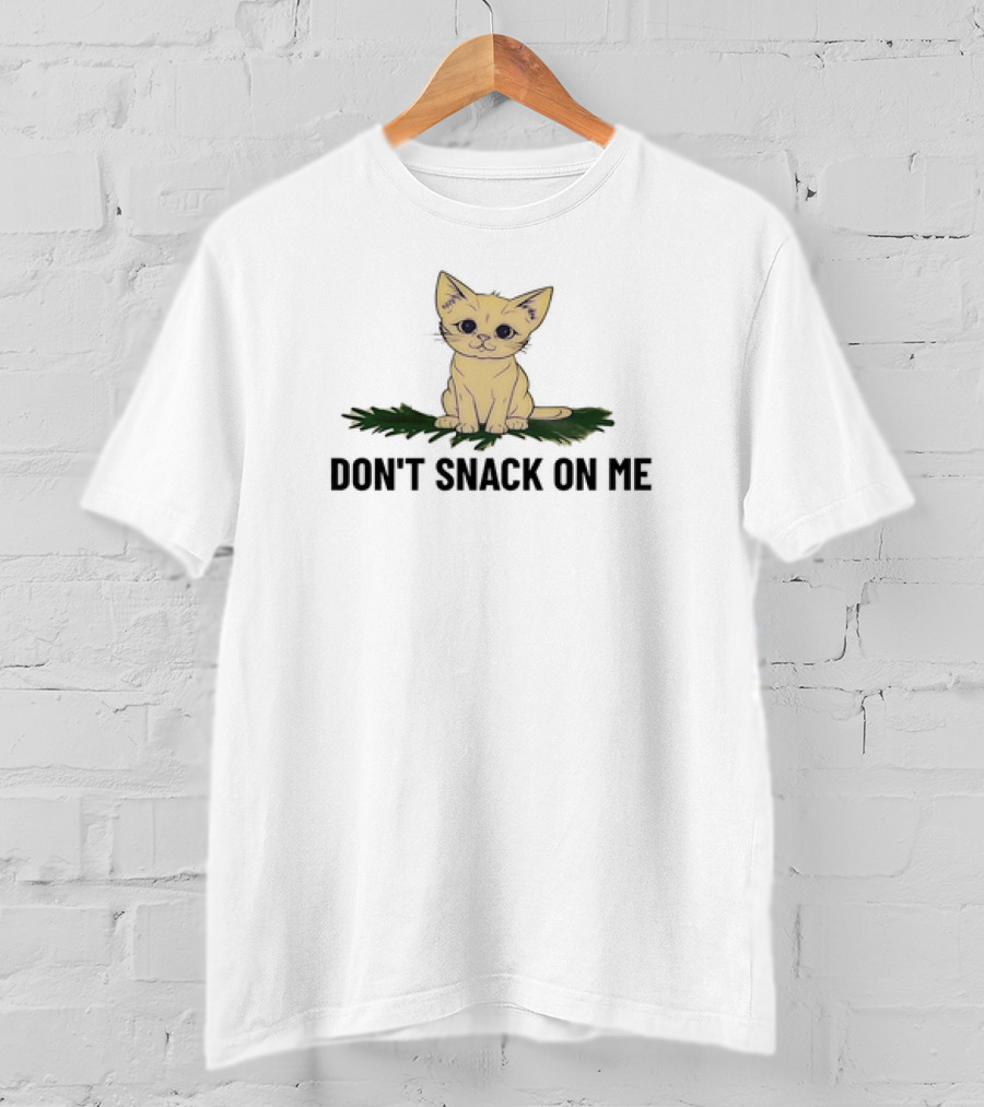 Don't Snack On Me Cat Drawing T-Shirt