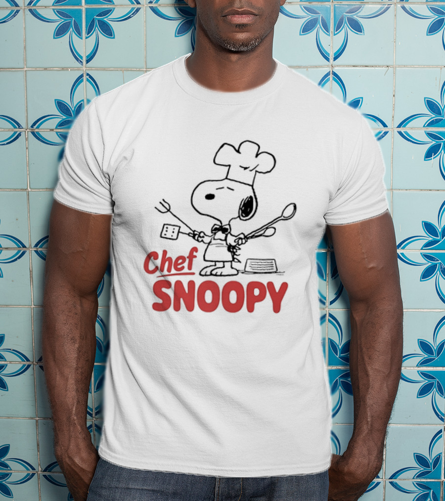 Peanuts Chef Snoopy Cooking Cartoon Character T-Shirt