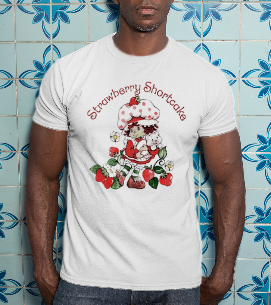 Strawberry Shortcake With Plush Bear And Strawberries T-Shirt
