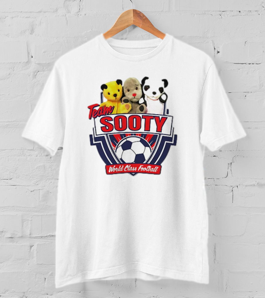 Team Sooty World Class Football Soccer Badge Trio T-Shirt