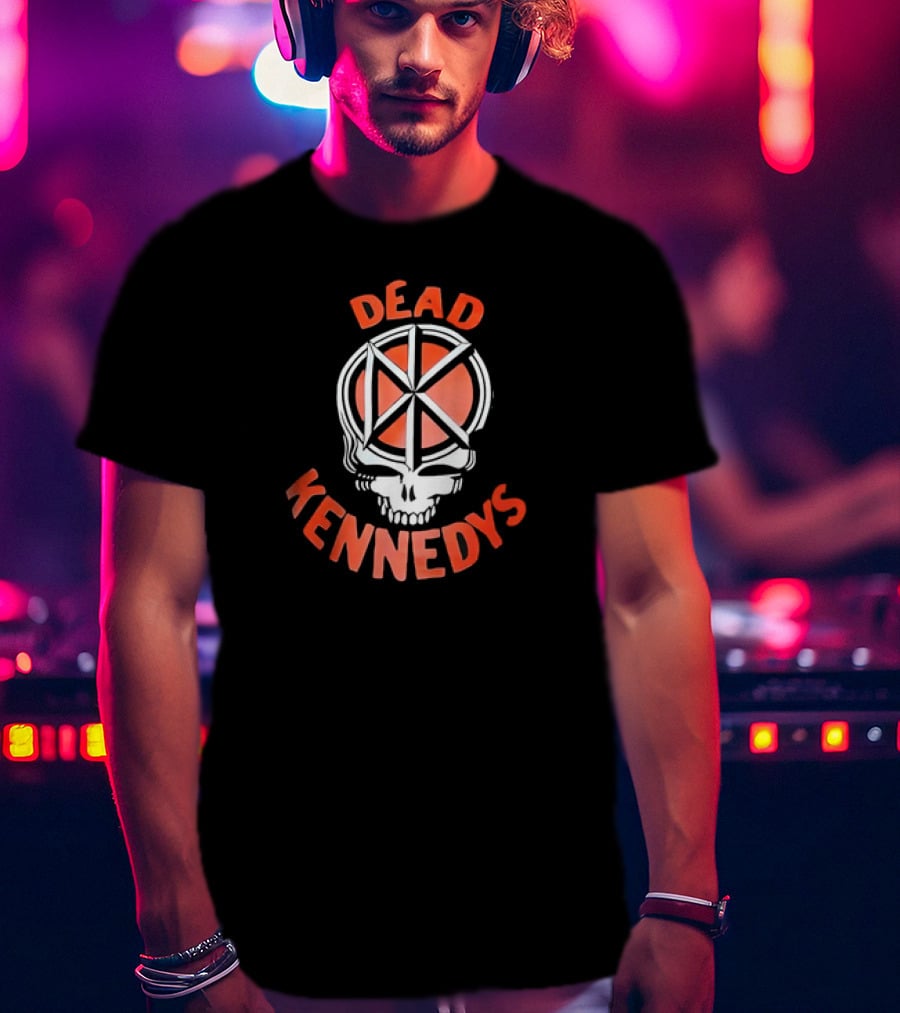 Dead Kennedys Style Grateful Dead Skeleton Emblem T-Shirt