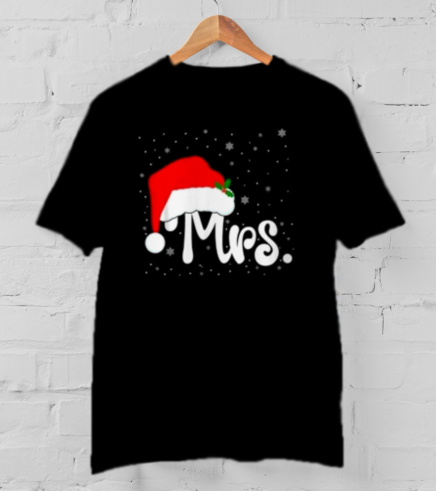 Mrs Santa Claus Christmas Matching Couples T-Shirt