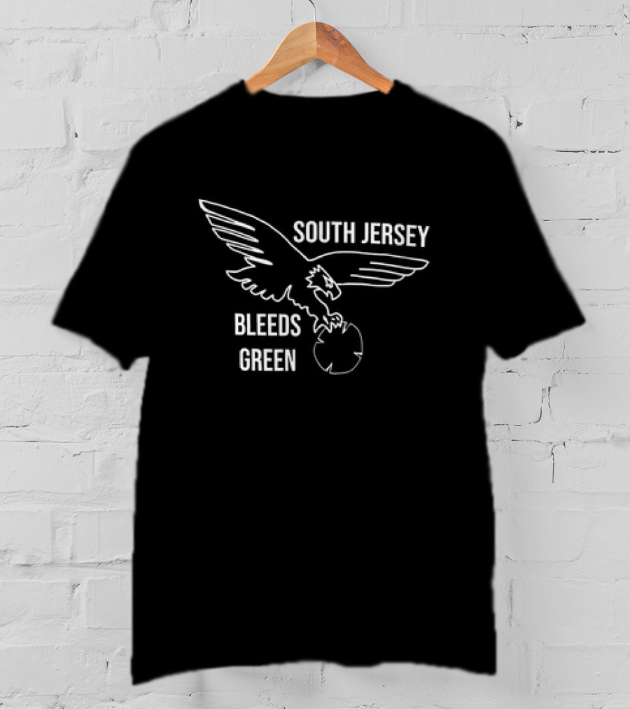 South Jersey Bleeds Green Eagle Football Passion T-Shirt