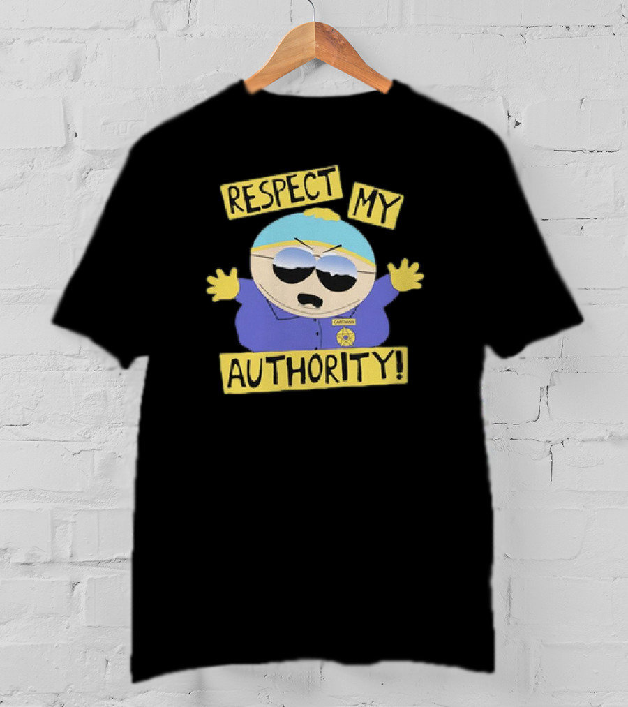 South Park Respect My Authority Cartman Police Badge Sunglasses T-Shirt