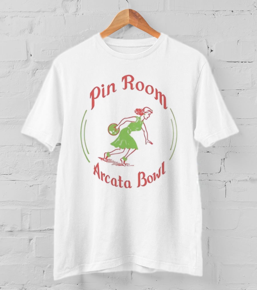 Arcata Bowl Pin Room Vintage Bowling Alley Arcata CA T-Shirt