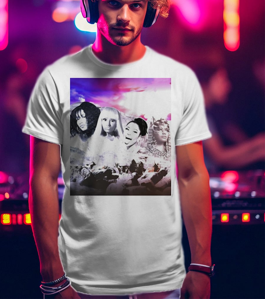 Kingkongkenn My Female Rap Mount Rushmore Nicki Minaj And Rihanna T-Shirt