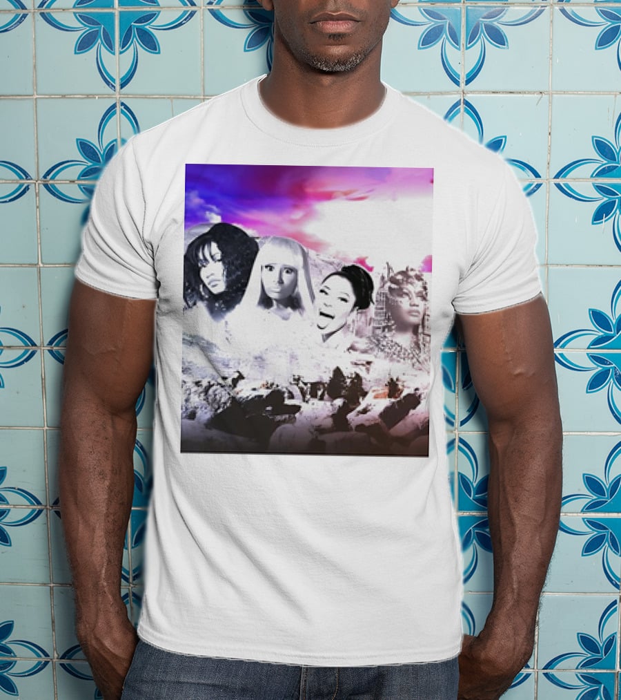 Kingkongkenn My Female Rap Mount Rushmore Nicki Minaj And Rihanna T-Shirt