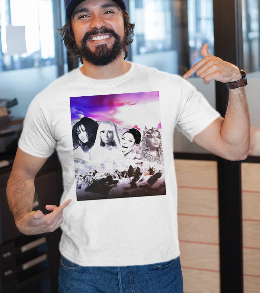 Kingkongkenn My Female Rap Mount Rushmore Nicki Minaj And Rihanna T-Shirt