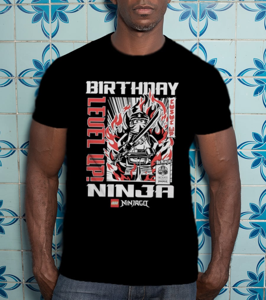 Birthday Level Up Ninja LEGO Ninjago Fire T-Shirt
