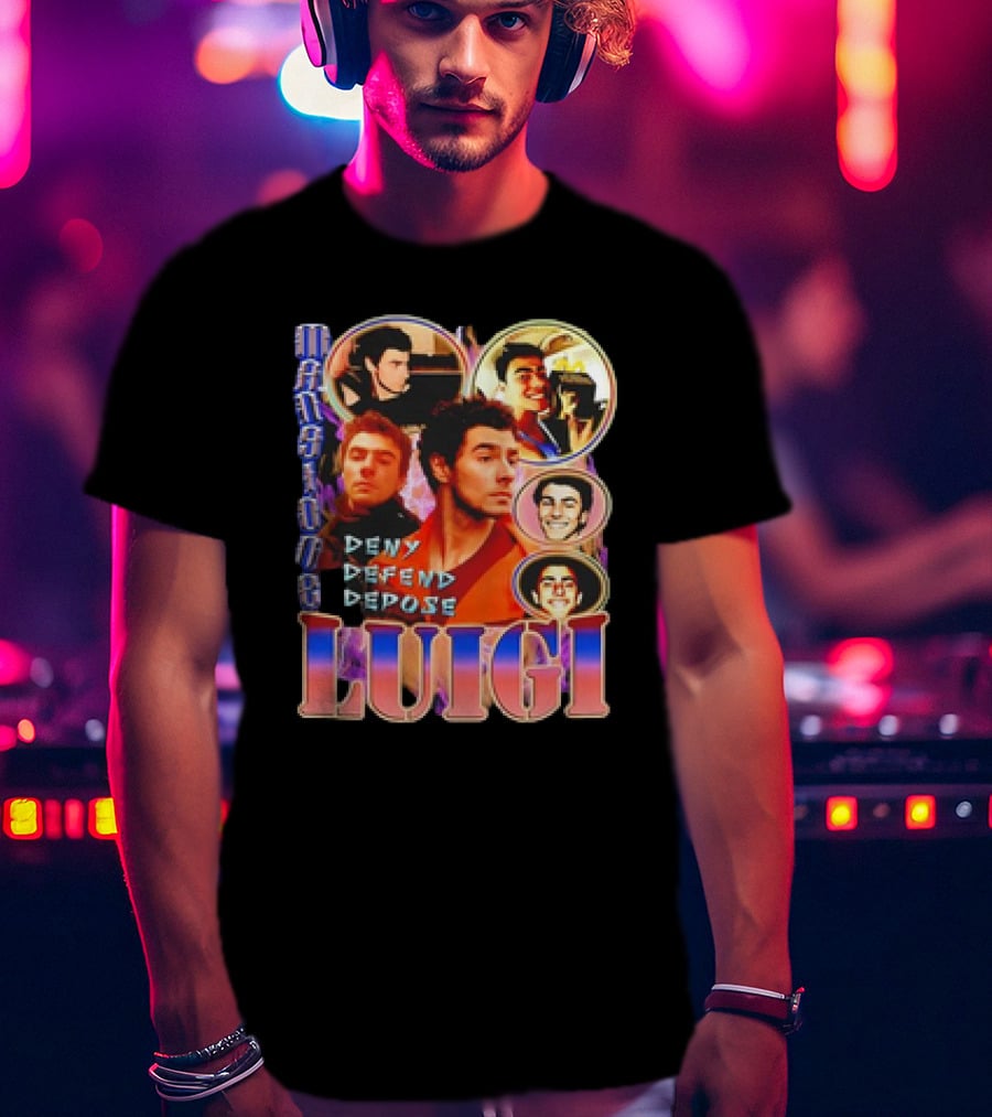 Mansion Party Luigi Deny Defend Depose T-Shirt