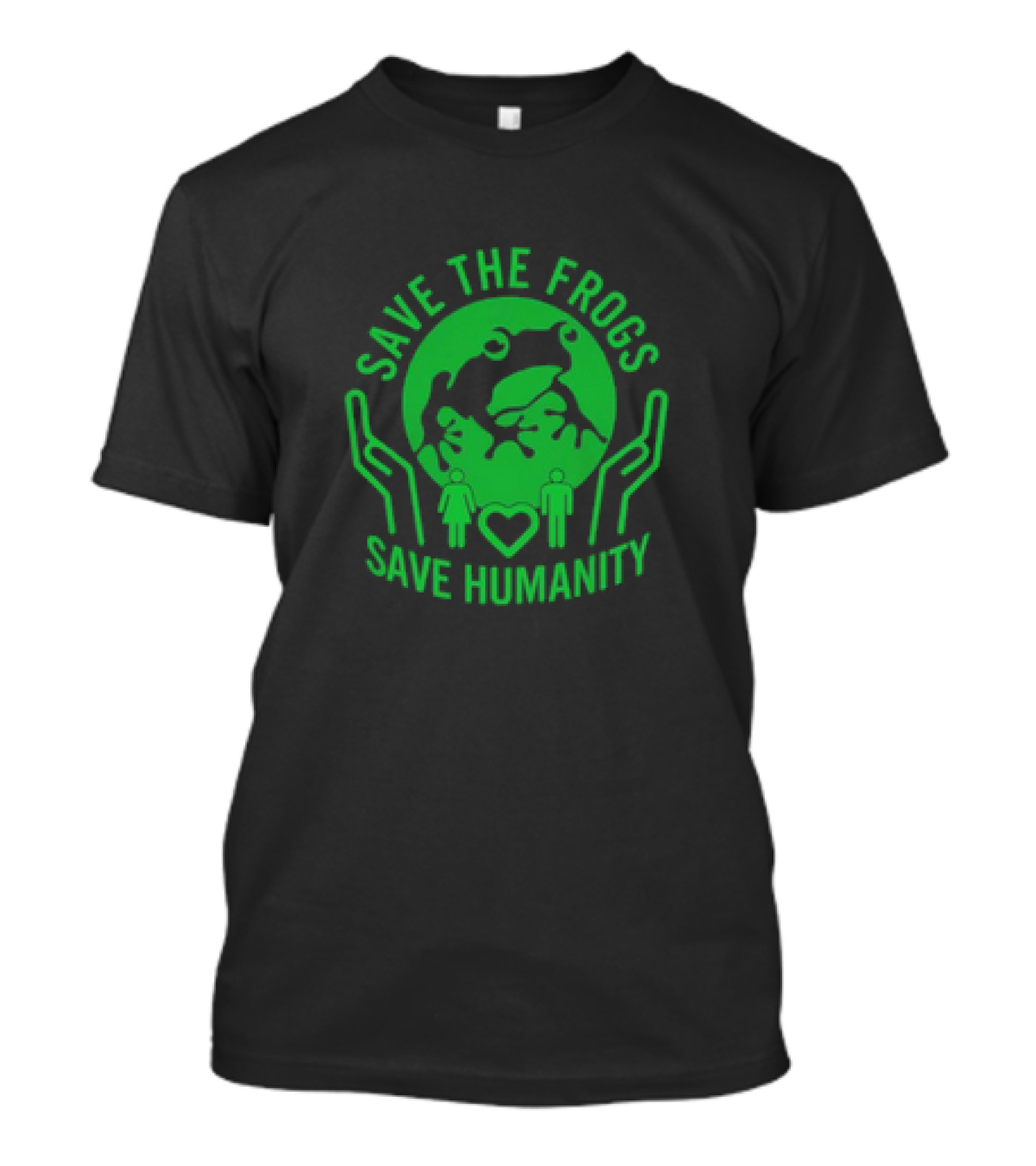 Save The Frogs Save Humanity Eco-Friendly Conservation Message T-Shirt
