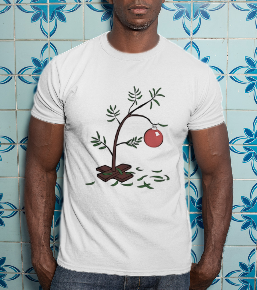 Charlie Brown Christmas Tree Illustration Minimalist T-Shirt