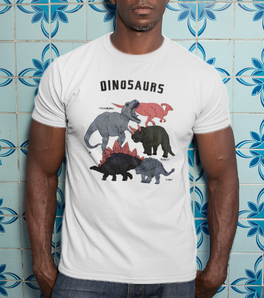 Dinosaurs Parasaurolophus Triceratops Rex Stegosaurus Ankylosaurus T-Shirt