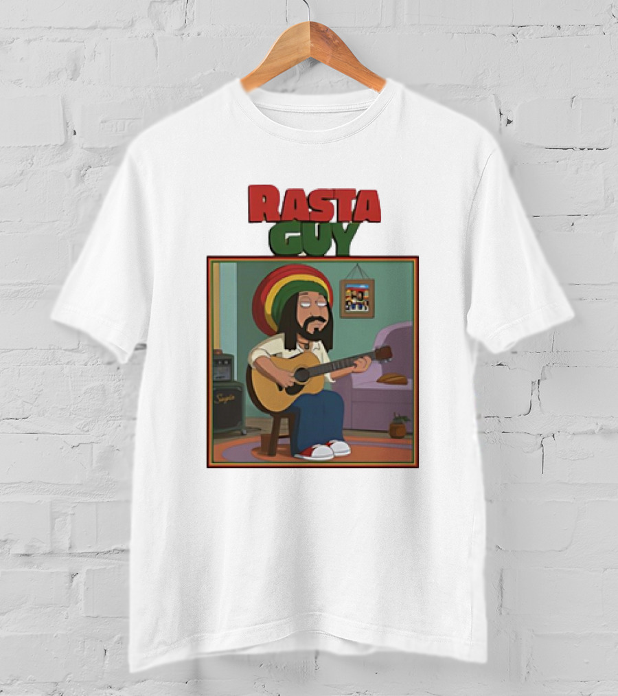 Peter Griffin Playing Guitar With Rasta Hat T-Shirt