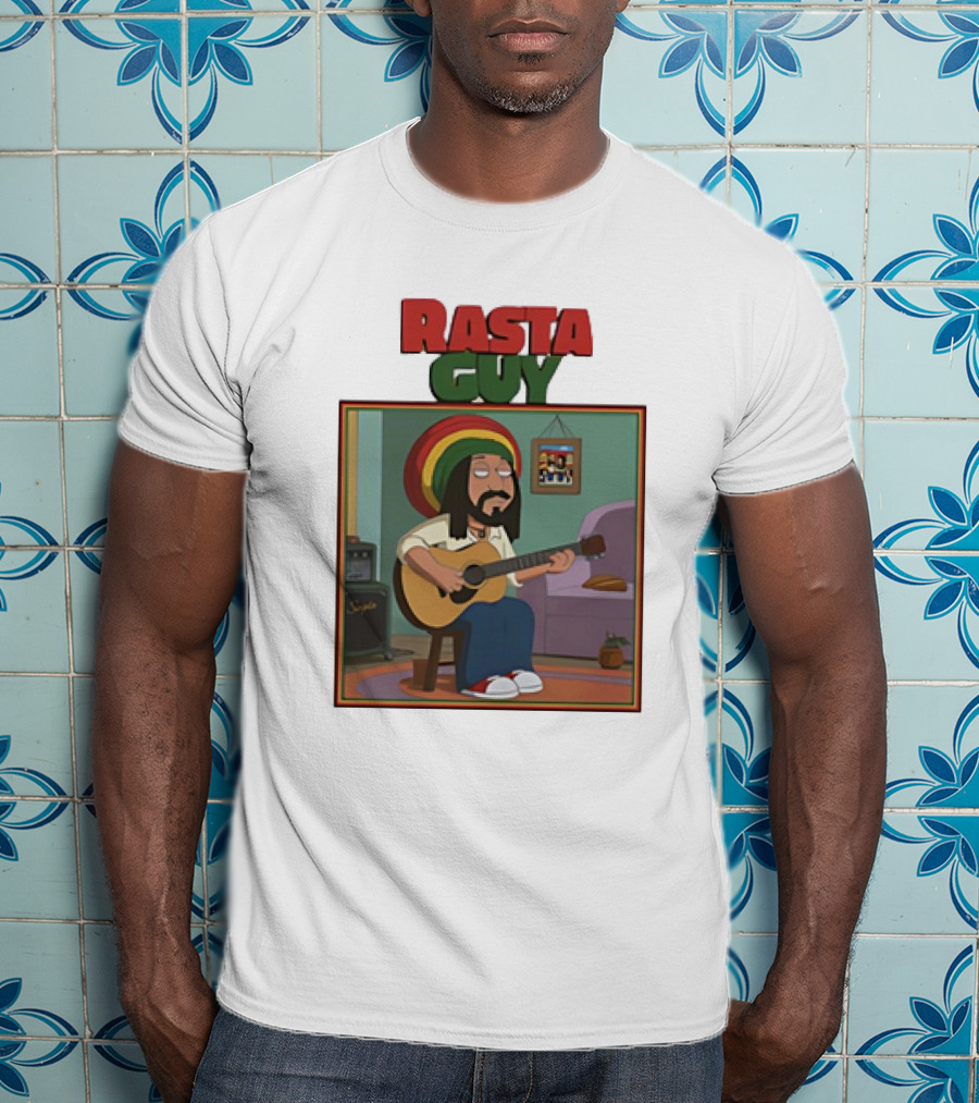 Peter Griffin Playing Guitar With Rasta Hat T-Shirt
