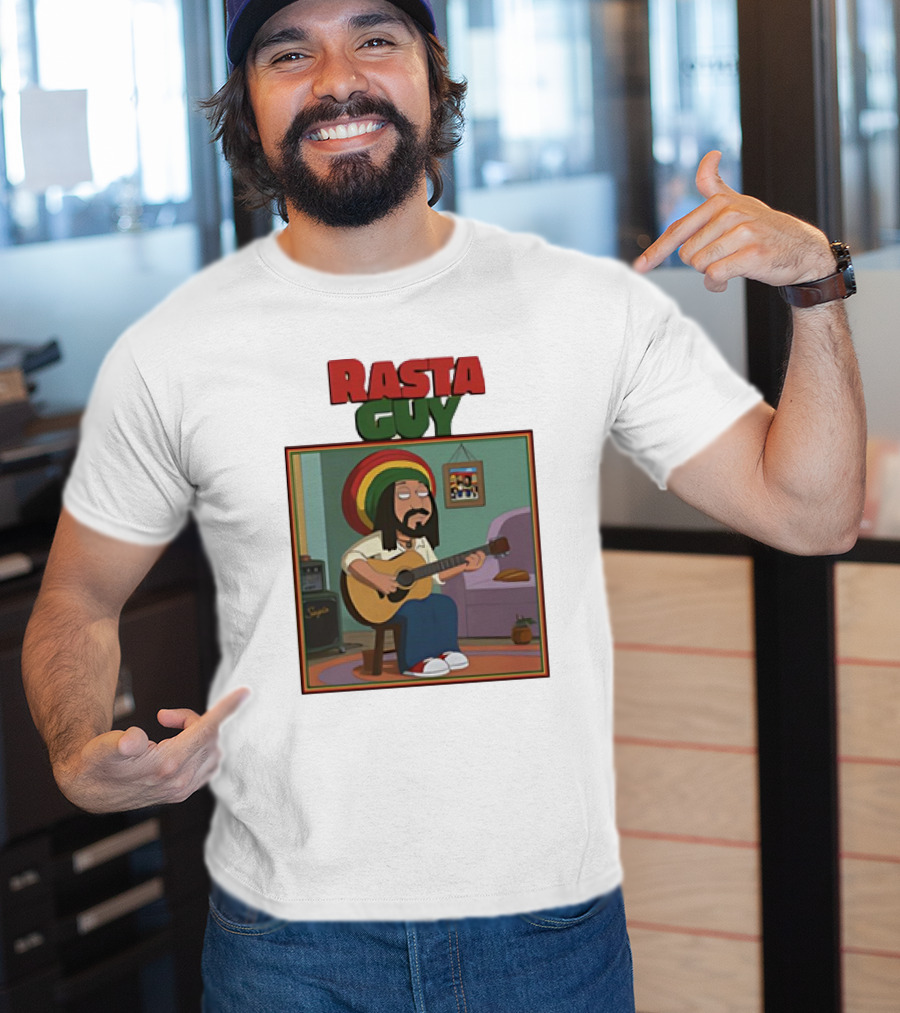 Peter Griffin Playing Guitar With Rasta Hat T-Shirt