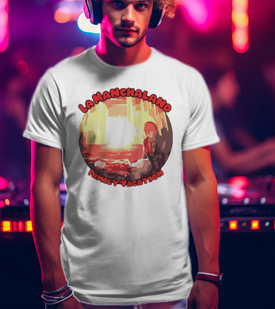La Manchaland Family Vacation Sci-Fi Adventure Scene T-Shirt