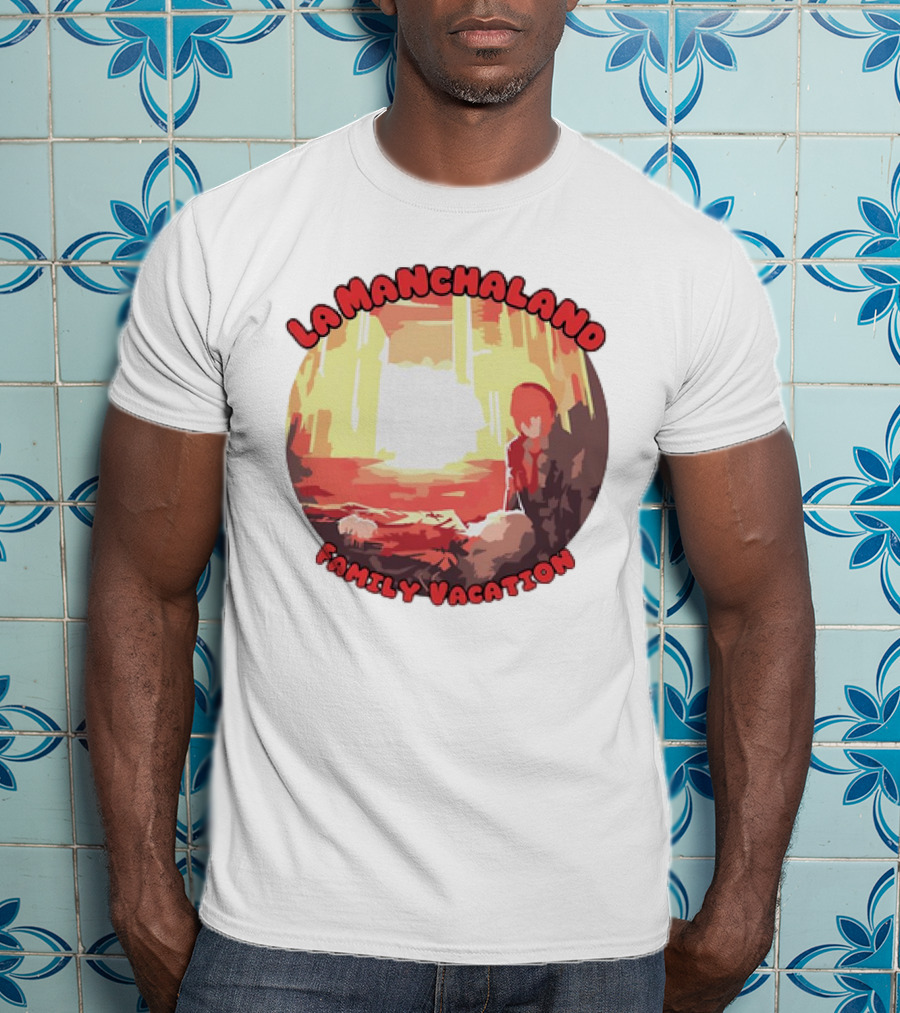 La Manchaland Family Vacation Sci-Fi Adventure Scene T-Shirt
