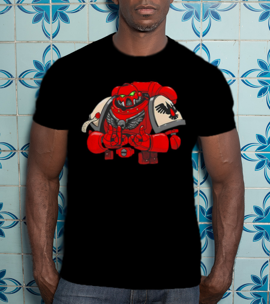 Be Positive Thieving Magpie Knight Space Marine Winged Armor T-Shirt