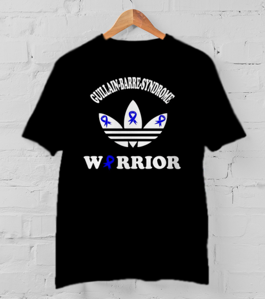 Guillain-Barre Syndrome Warrior Blue Ribbon Classic Emblem T-Shirt