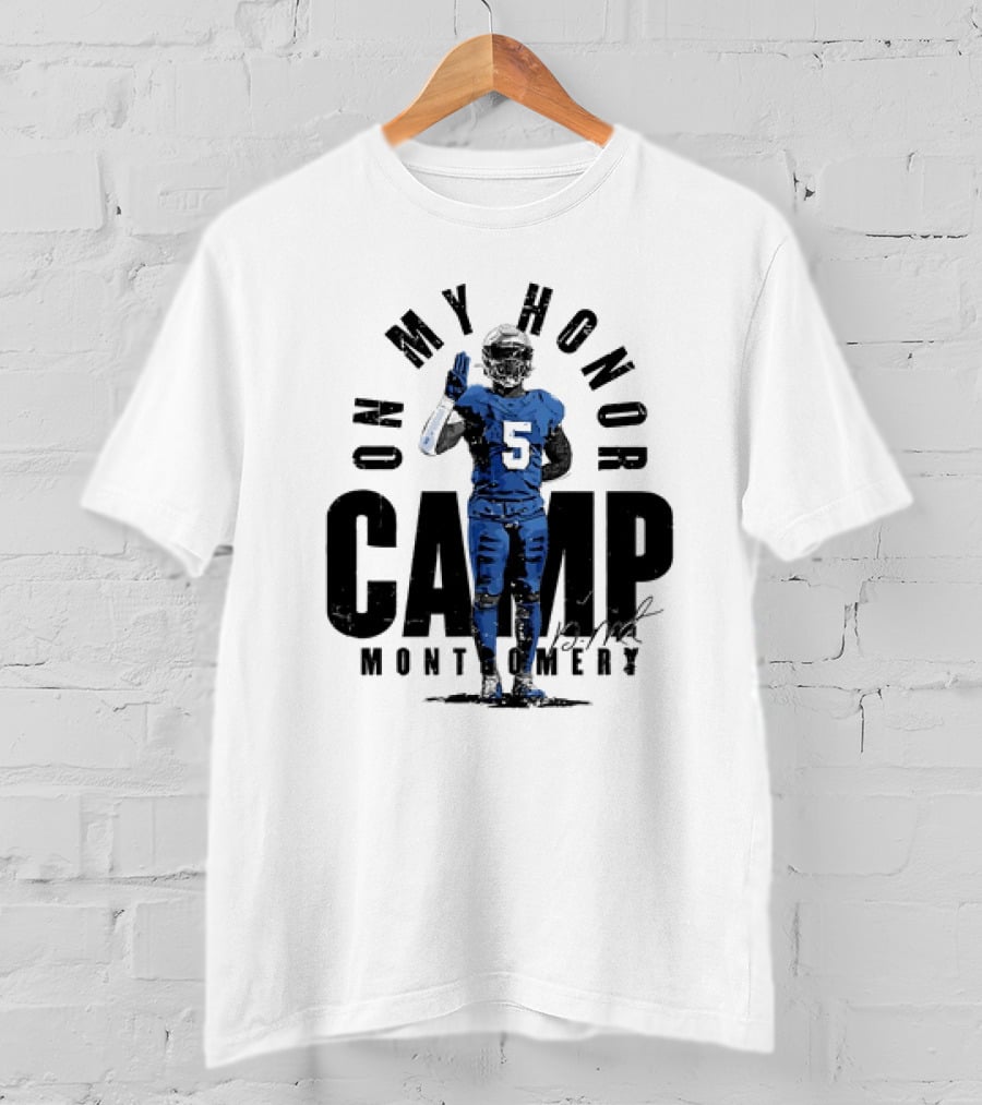 On My Honor Camp Montgomery David Montgomery Signature 5 Football Player T-Shirt