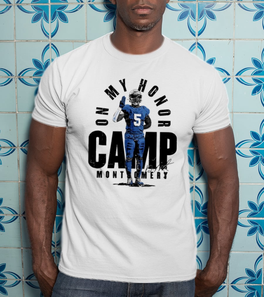 On My Honor Camp Montgomery David Montgomery Signature 5 Football Player T-Shirt