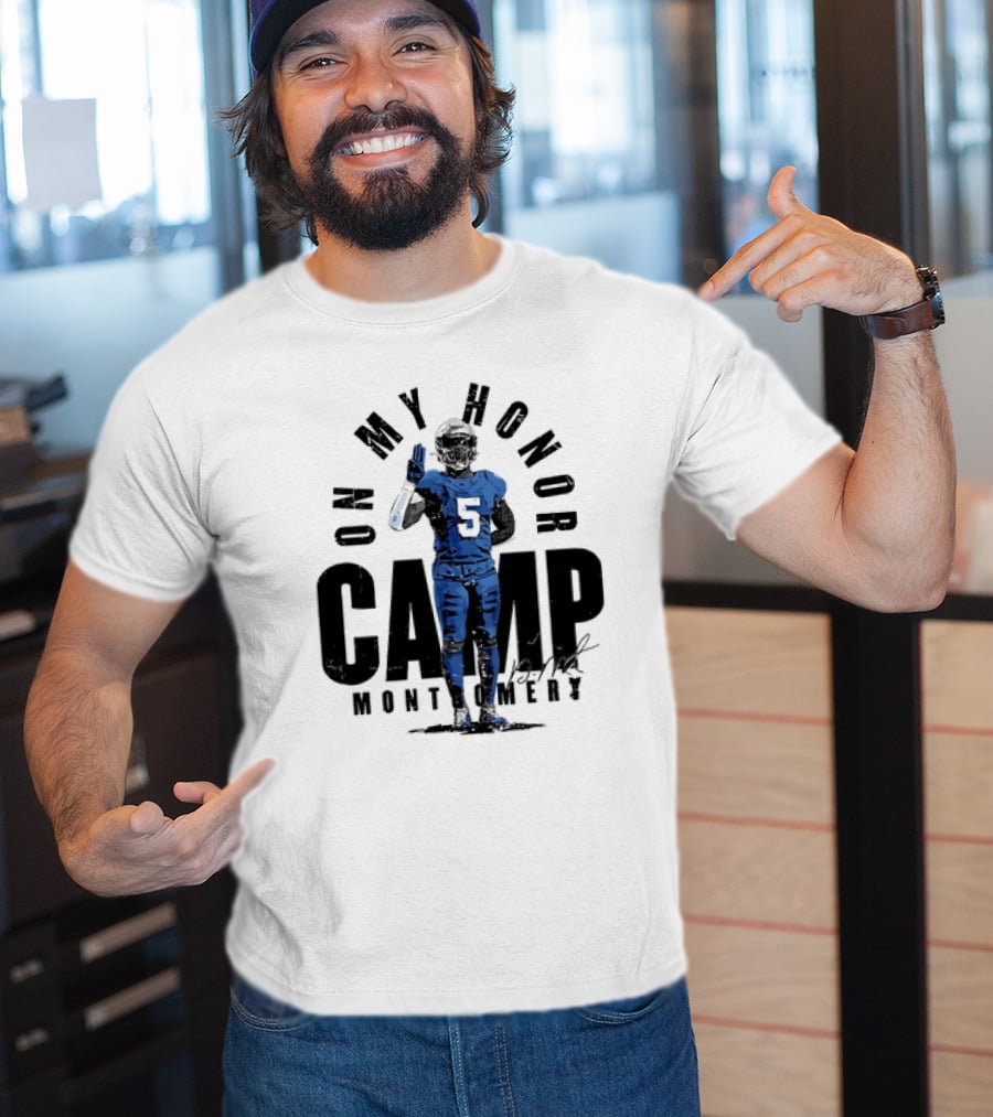 On My Honor Camp Montgomery David Montgomery Signature 5 Football Player T-Shirt