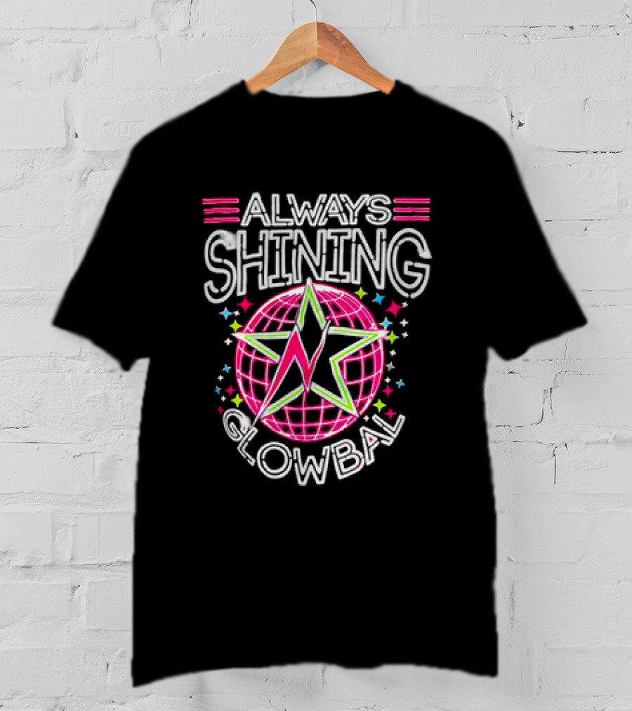 Always Shining Glowbals Neon Star Globe T-Shirt