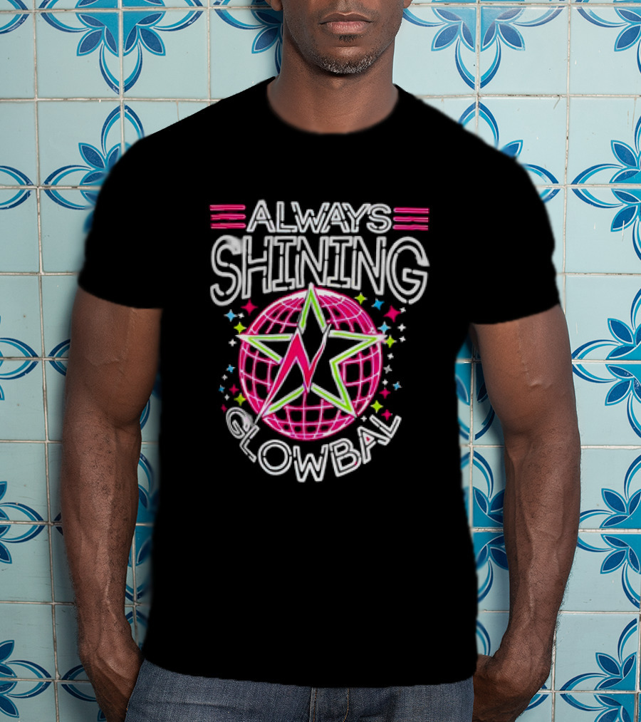 Always Shining Glowbals Neon Star Globe T-Shirt