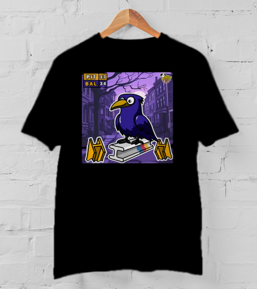 Baltimore Ravens Dominate Pittsburgh Steelers 34-17 Victory Showdown T-Shirt