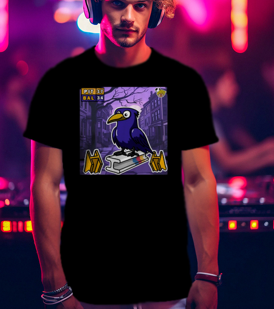 Baltimore Ravens Dominate Pittsburgh Steelers 34-17 Victory Showdown T-Shirt