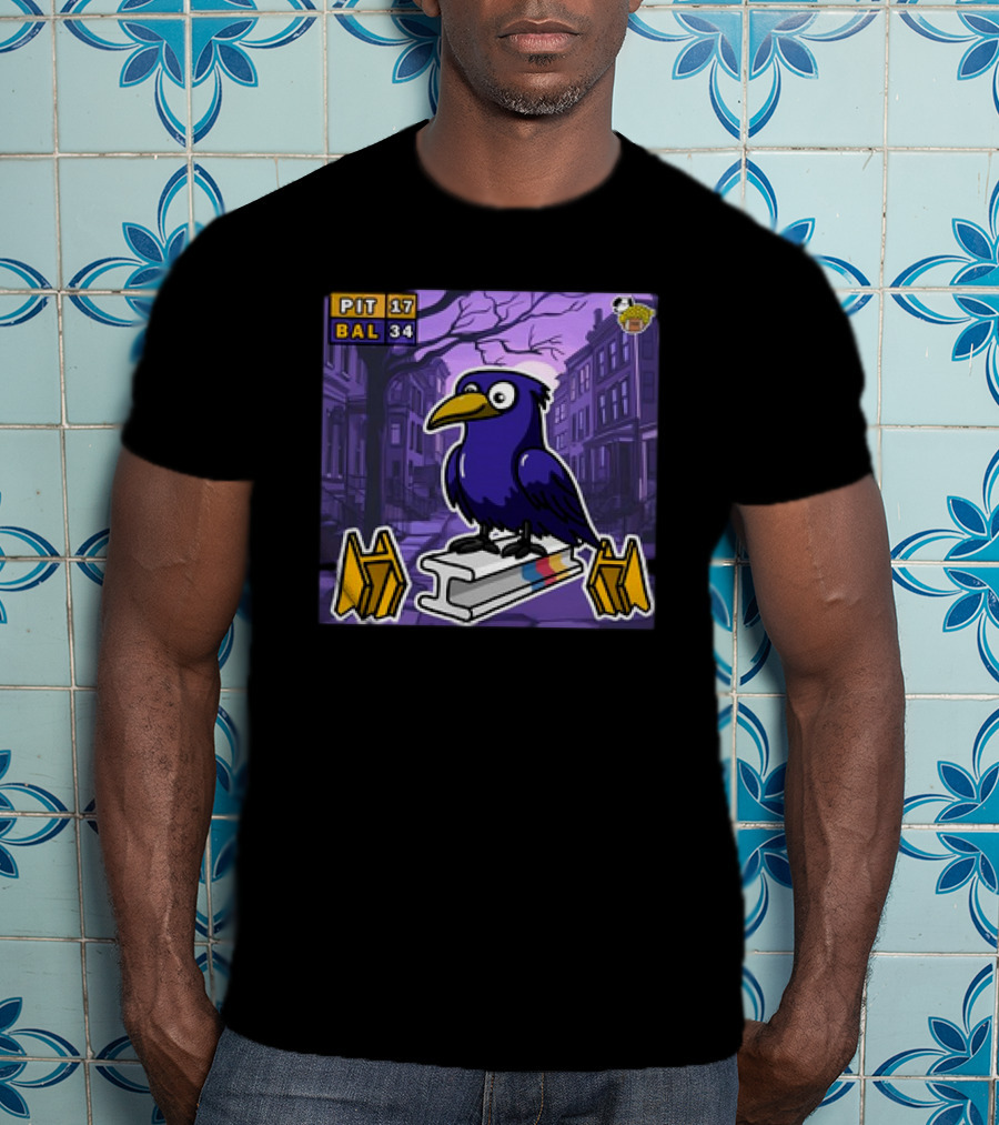 Baltimore Ravens Dominate Pittsburgh Steelers 34-17 Victory Showdown T-Shirt