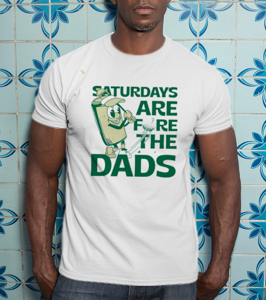 Saturdays Are Fore The Dads Golf Cartoon Golfer T-Shirt