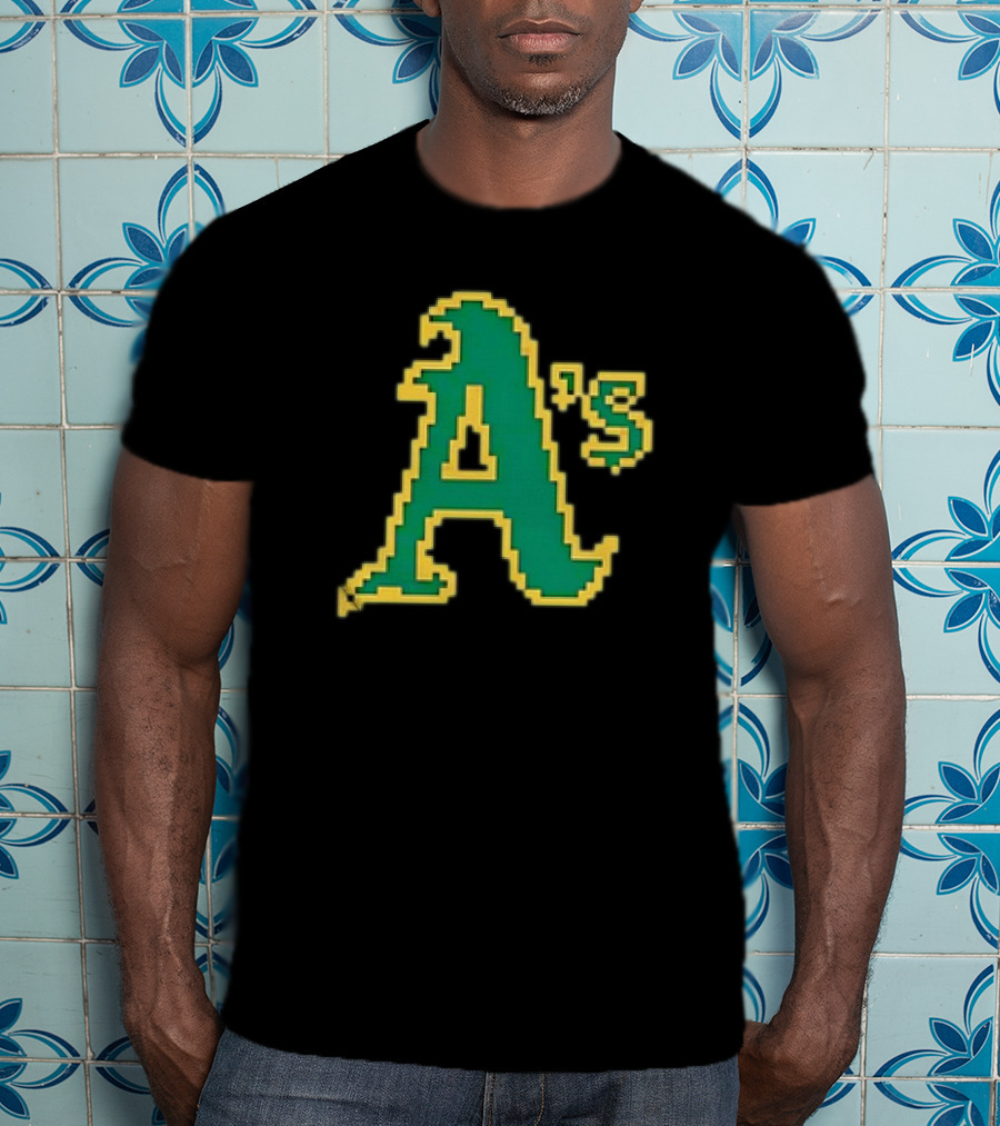 Tecmo A's Retro Gaming Style Logo Oakland Athletics T-Shirt