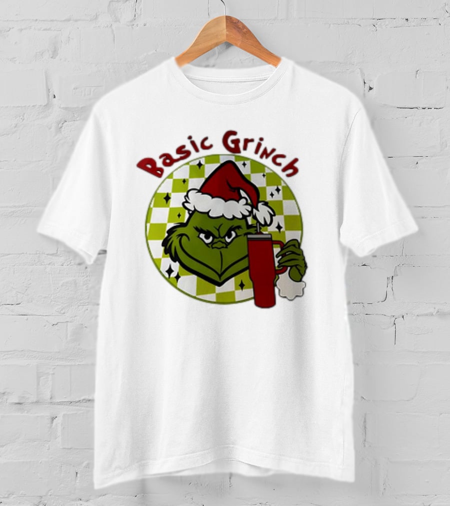 Basic Grinch Christmas Santa Hat Holiday Mug T-Shirt