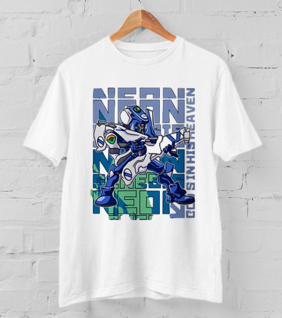 Neon Genesis Evangelion Eva-00 God's In His Heaven T-Shirt