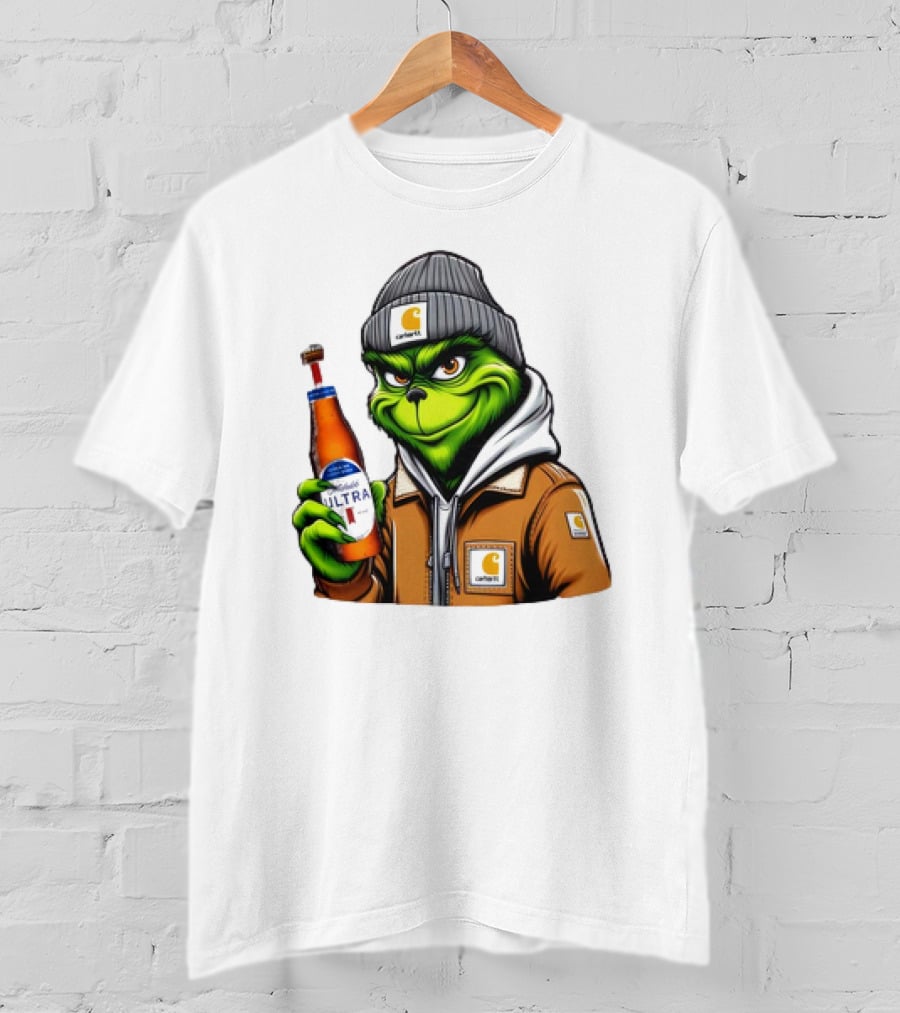 Grinch Michelob Ultra Carhartt Beanie And Jacket T-Shirt
