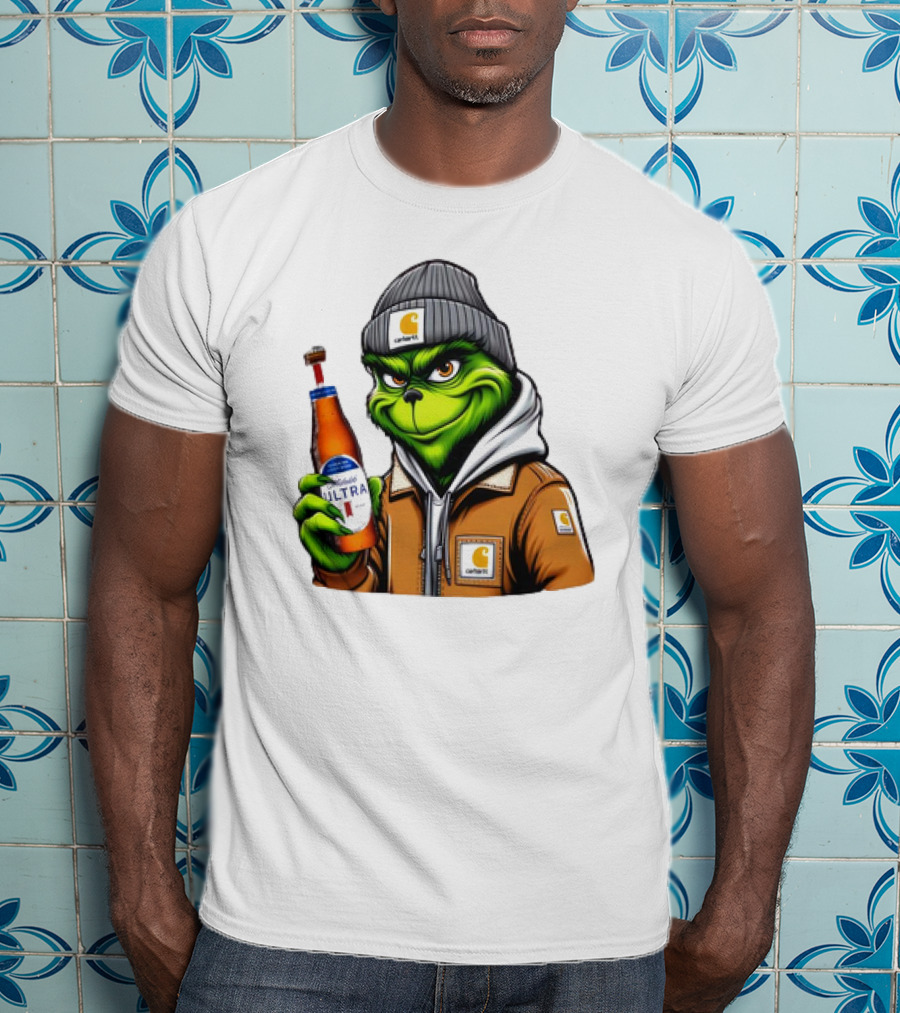 Grinch Michelob Ultra Carhartt Beanie And Jacket T-Shirt