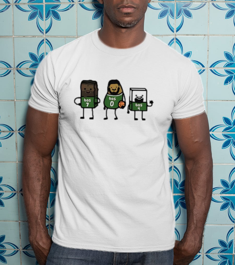 Jaylen Brown Jayson Tatum Derrick White Boston Celtics Brownie Potatum White Chocolate Characters T-Shirt