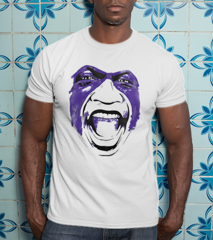 John Randle Minnesota Vikings Face Paint Scream T-Shirt