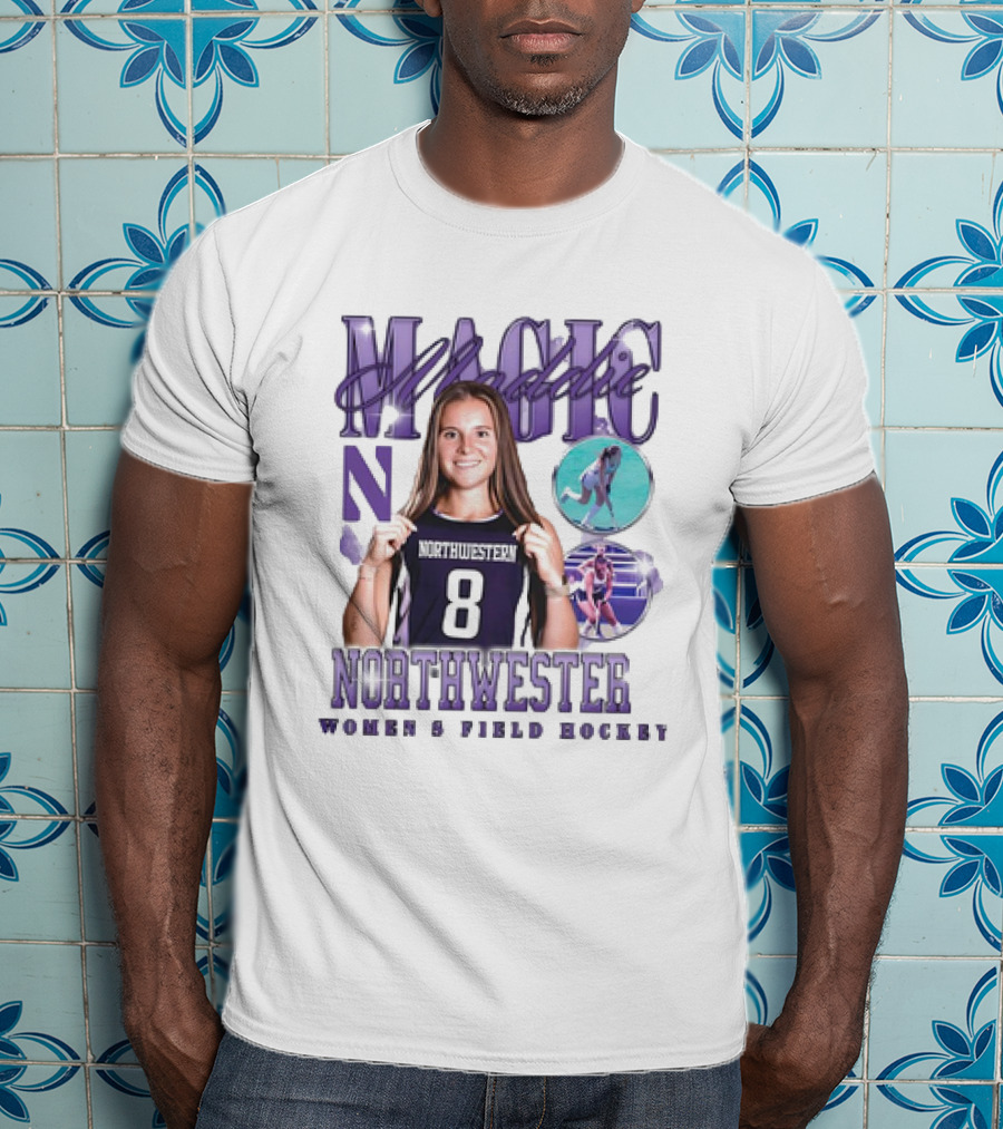 Maddie Magic Northwestern Women’s Field Hockey 8 90s T-Shirt