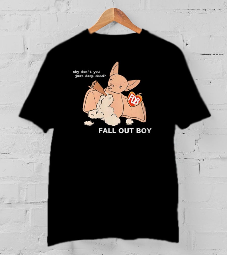 Why Don’t You Just Drop Dead Bat Fall Out Boy POB Heart T-Shirt