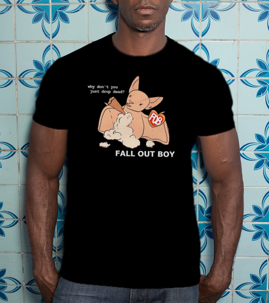 Why Don’t You Just Drop Dead Bat Fall Out Boy POB Heart T-Shirt