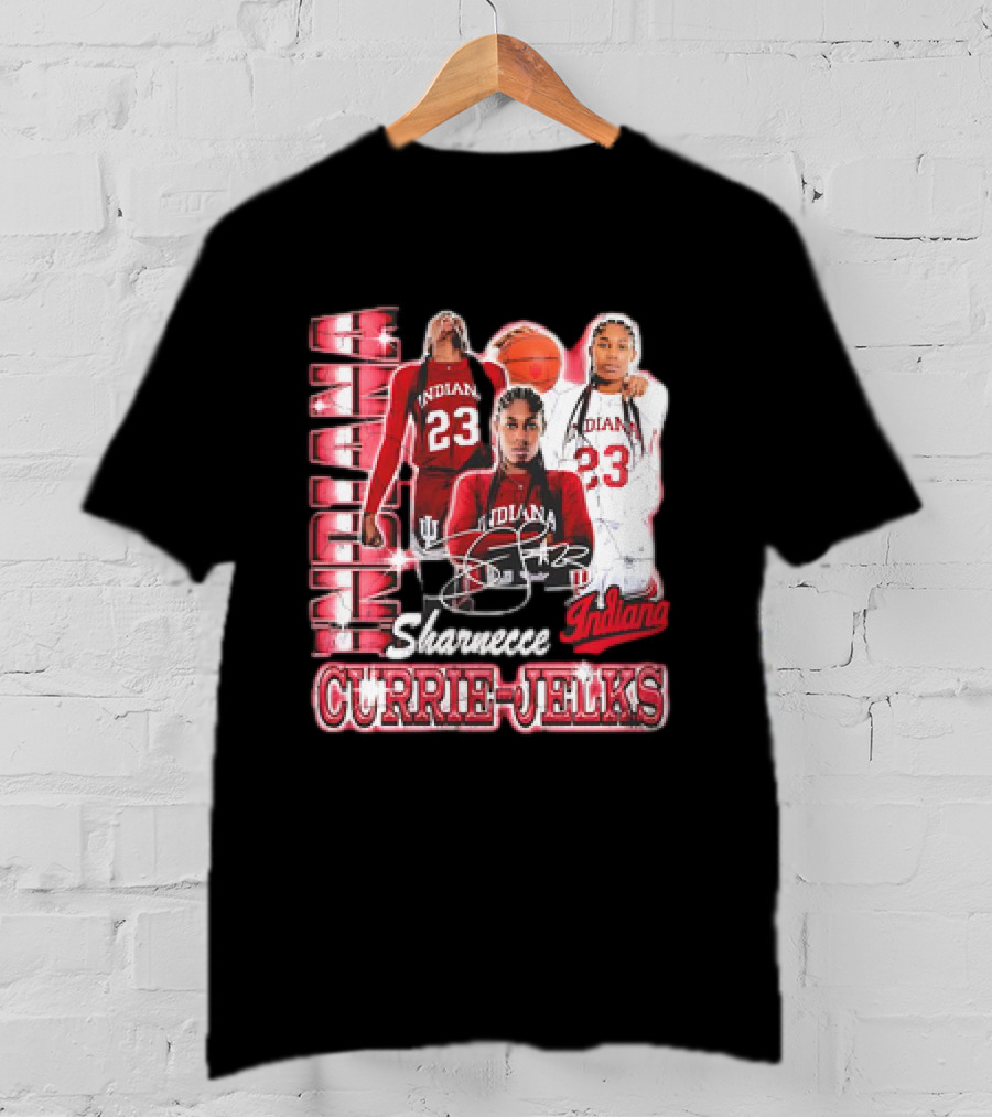 Sharnecce Currie-Jelks Indiana Hoosiers Basketball 23 Red Jersey 90s T-Shirt