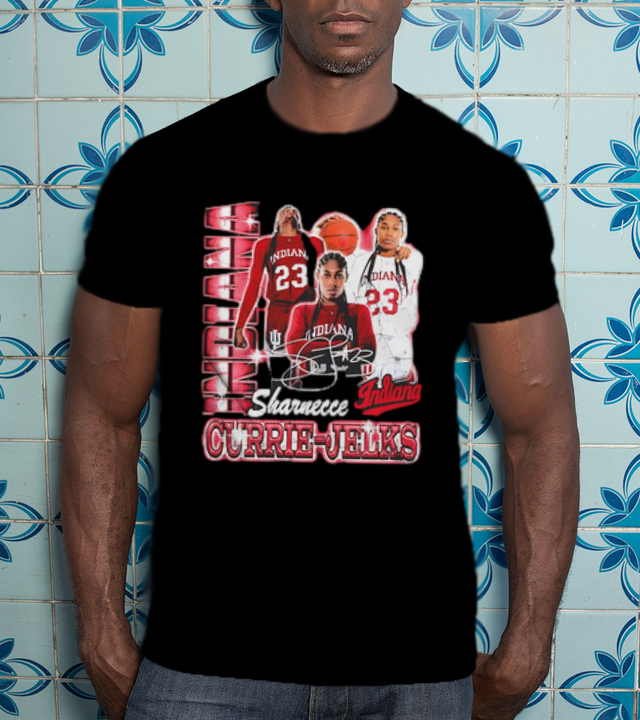 Sharnecce Currie-Jelks Indiana Hoosiers Basketball 23 Red Jersey 90s T-Shirt