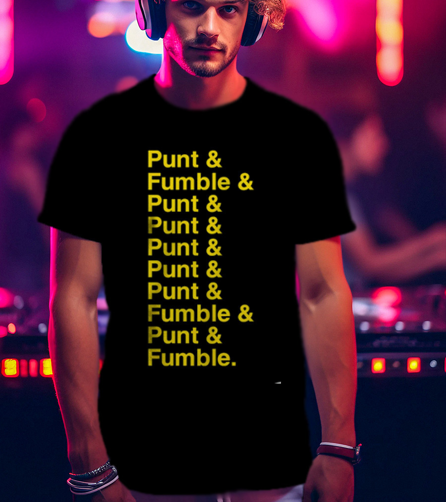 Iowa At Penn State Game Punt And Fumble Commemorative T-Shirt
