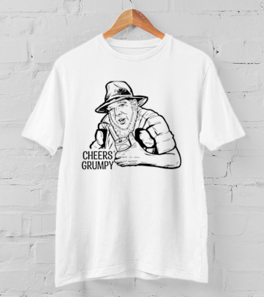 Cheers Grumpy Bearded Hat Man Double Thumbs Up T-Shirt